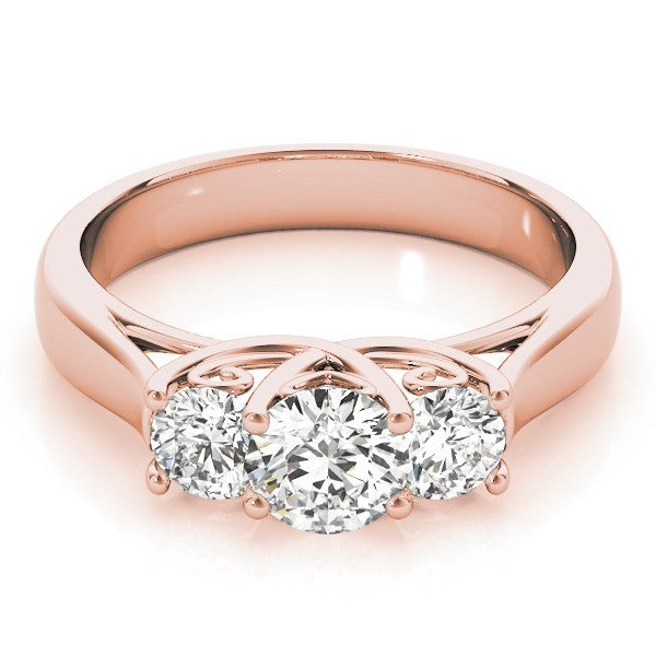 Lab Grown Diamond 3 Stone Engagement Ring Platinum DE/VS 2CT