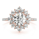 Lab-Grown Diamond Halo Engagement Ring in Platinum
