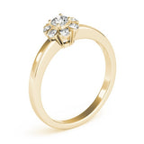 Lab-Grown Diamond Halo Engagement Ring in 18K Yellow Gold –UK Made