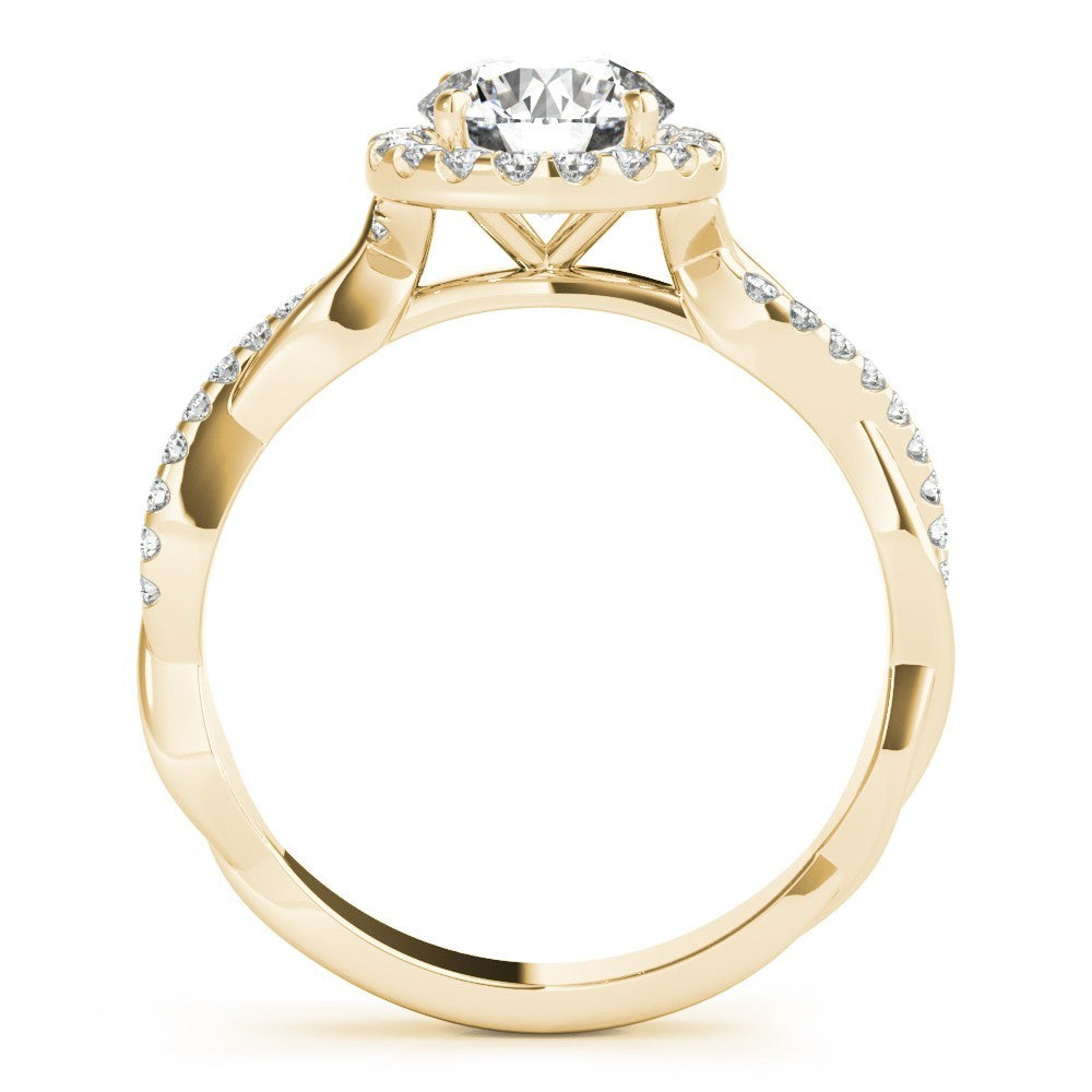 Lab-Grown Diamond Halo Engagement Ring in Platinum