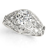 Lab Grown Round Diamond Halo Engagement Ring