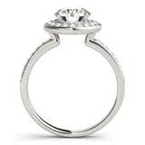 Lab Grown Round Diamond Halo Engagement Ring
