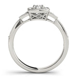Lab Grown Round Diamond Halo Engagement Ring
