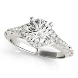 Lab Grown Round Diamond Halo Engagement Ring