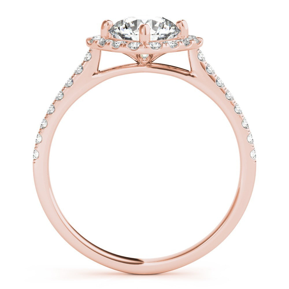 Lab-Grown Diamond Halo Engagement Ring in Platinum