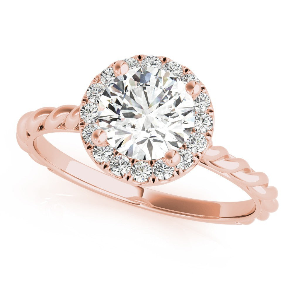 Lab-Grown Diamond Halo Engagement Ring in Platinum