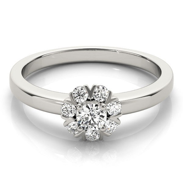 Lab-Grown Diamond Halo Engagement Ring in 18K Yellow Gold –UK Made