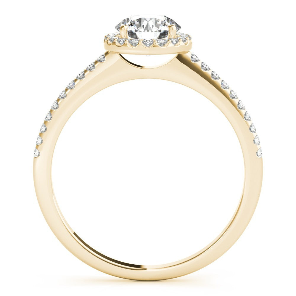 Lab-Grown Diamond Halo Engagement Ring in Platinum