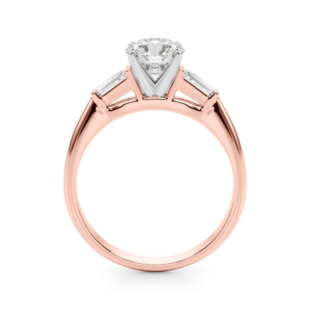 Lab-Grown Round Cut Diamond 3 Stone Engagement Ring 950 Platinum