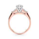 Lab-Grown Round Cut Diamond 3 Stone Engagement Ring 950 Platinum