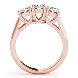 2.00Ct Claw Set Lab Grown Round Diamond 3 Stone Engagement Ring Platinum