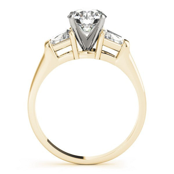 Lab-Grown Round Cut Diamond 3 Stone Engagement Ring In 18K White Gold 2.00Ct DE/VS
