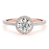 Lab-Grown Diamond Halo Engagement Ring in Platinum