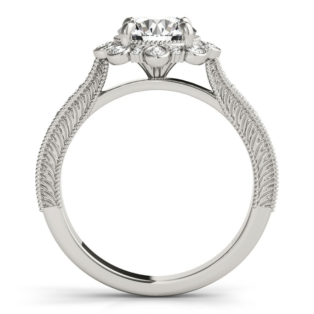 Lab-Grown Diamond Halo Engagement Ring