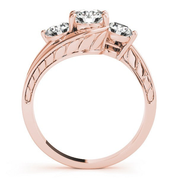 0.50Ct To 2.00Ct Lab Grown Round Diamond Trilogy Engagement Ring Platinum