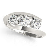 Lab Grown Diamond 3 Stone Engagement Ring For Women In Platinum