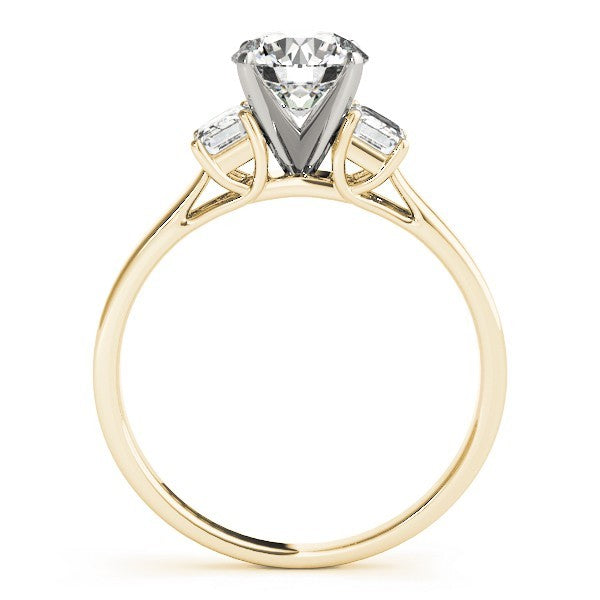 Platinum Lab Grown Round Cut Diamond Trilogy Engagement Ring In 2.00ct DE/VS