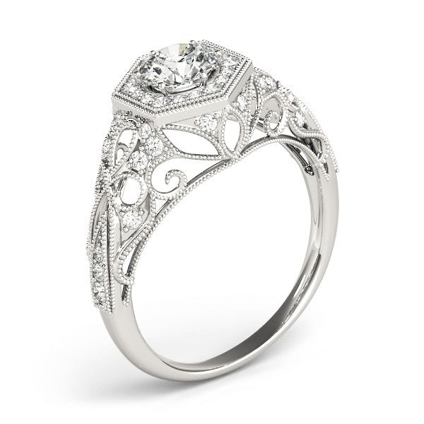 3.00Ct DE/VS Lab Grown Round Diamond Halo Engagement Ring 18K Rose Gold