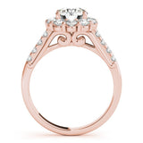 Lab Grown Round Diamond Halo Engagement Ring