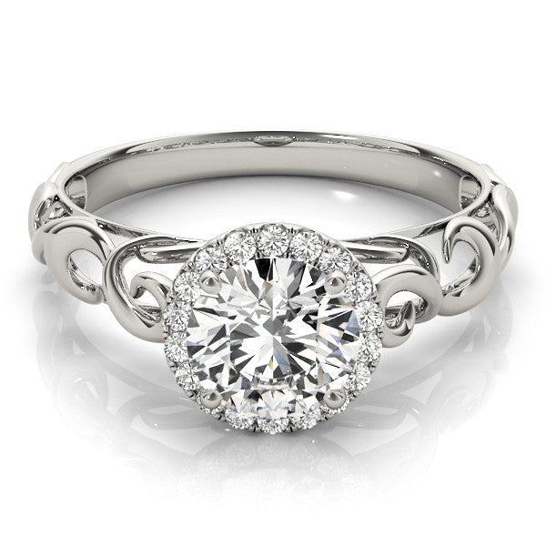 Lab-Grown Diamond Halo Engagement Ring