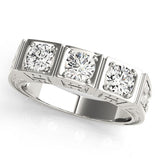 2.00Ct Lab Grown Round Diamond 3 Stone Engagement Ring In Platinum
