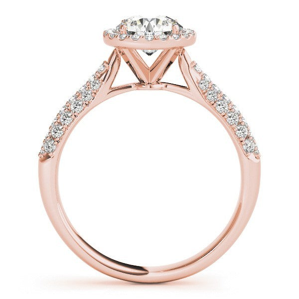 Lab Grown Round Diamond Halo Engagement Ring
