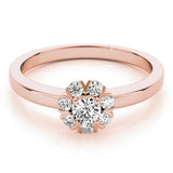 Lab-Grown Diamond Halo Engagement Ring in 18K Yellow Gold –UK Made