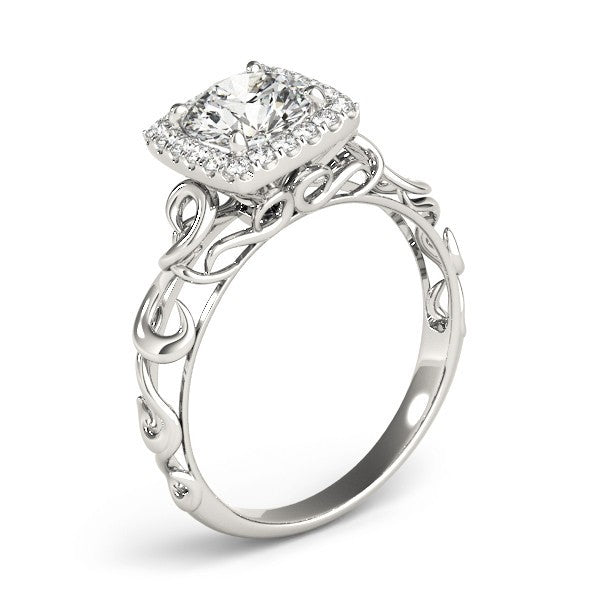 Lab-Grown Diamond Halo Engagement Ring