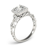Lab-Grown Diamond Halo Engagement Ring