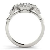 Lab-Grown Diamond Halo Engagement Ring in Platinum