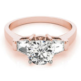 Lab-Grown Round Cut Diamond 3 Stone Engagement Ring In 18K White Gold 2.00Ct DE/VS
