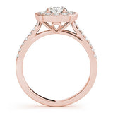 Lab Grown Round Diamond Halo Engagement Ring