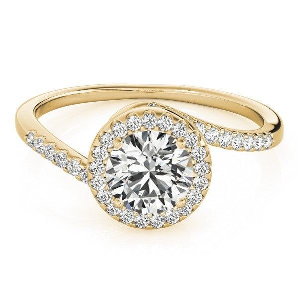Lab Grown Round Diamond Halo Engagement Ring