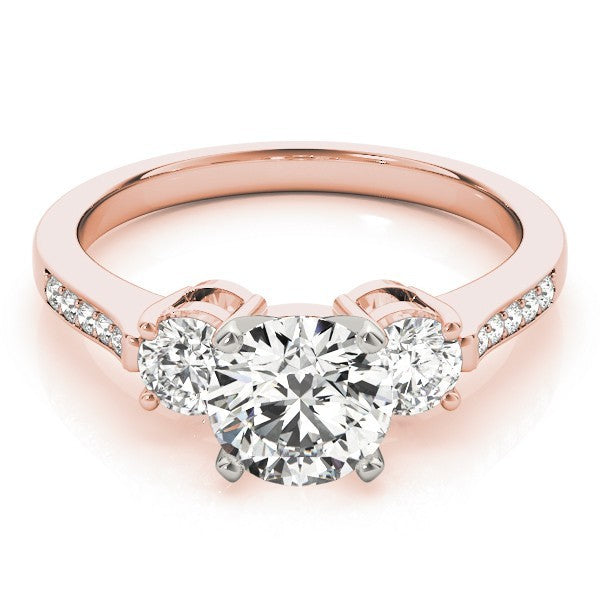 0.50Ct To 2.00Ct Lab Grown Round Diamond 3 Stone Engagement Ring Platinum