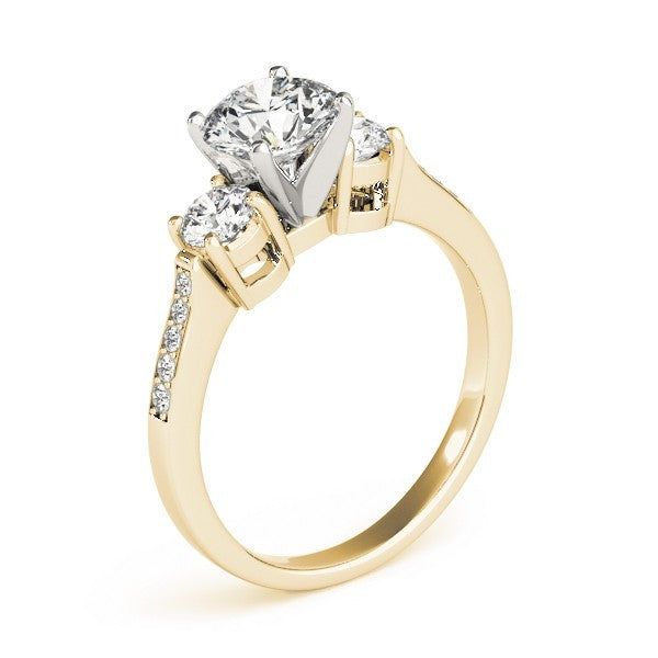 0.50Ct To 2.00Ct Lab Grown Round Diamond 3 Stone Engagement Ring Platinum