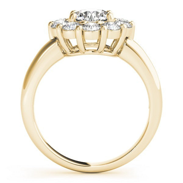 Lab Grown Round Diamond Halo Engagement Ring