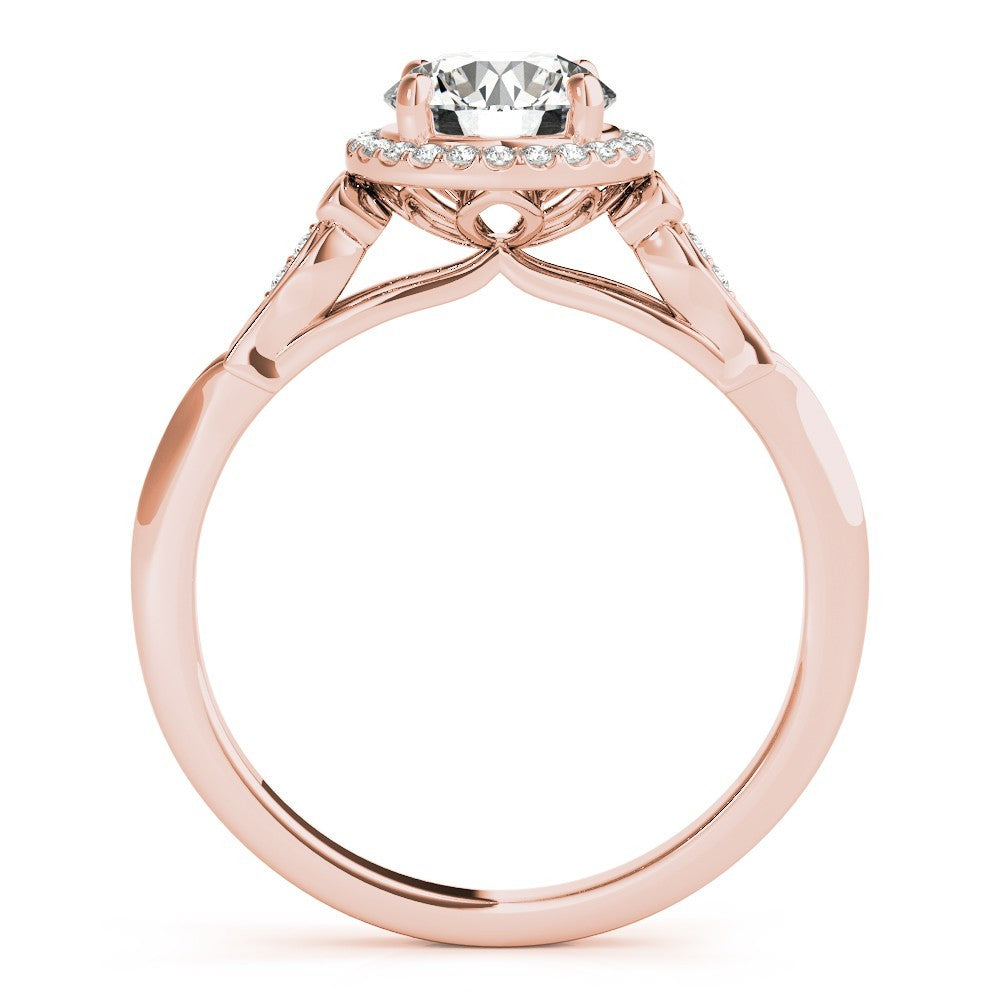 0.50-2.00 Ct DE/VS Lab-Grown Diamond Halo Engagement Ring in Platinum