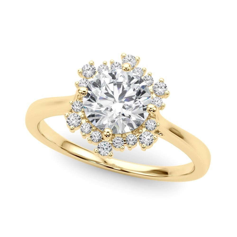 Lab-Grown Diamond Halo Engagement Ring in Platinum