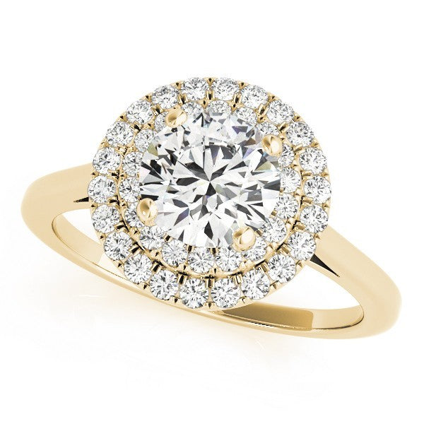 Lab Grown Round Diamond Halo Engagement Ring