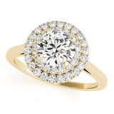 Lab Grown Round Diamond Halo Engagement Ring