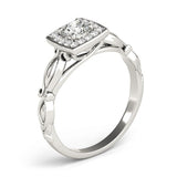 Lab Grown Round Diamond Halo Engagement Ring