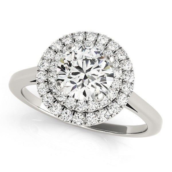 Lab Grown Round Diamond Halo Engagement Ring