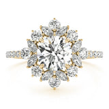 Lab-Grown Diamond Halo Engagement Ring in Platinum