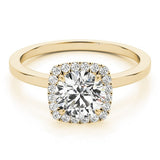 Lab Grown Round Diamond Halo Engagement Ring