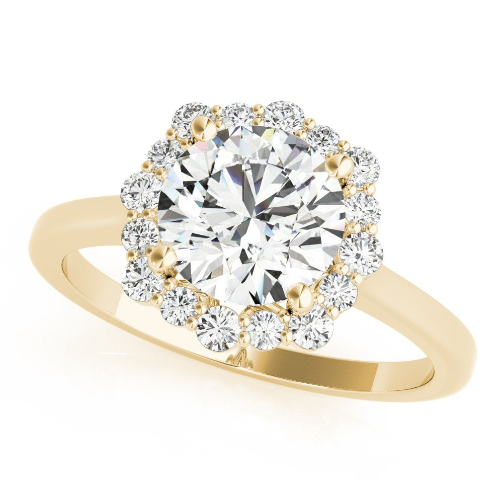 Lab-Grown Diamond Halo Engagement Ring in Platinum