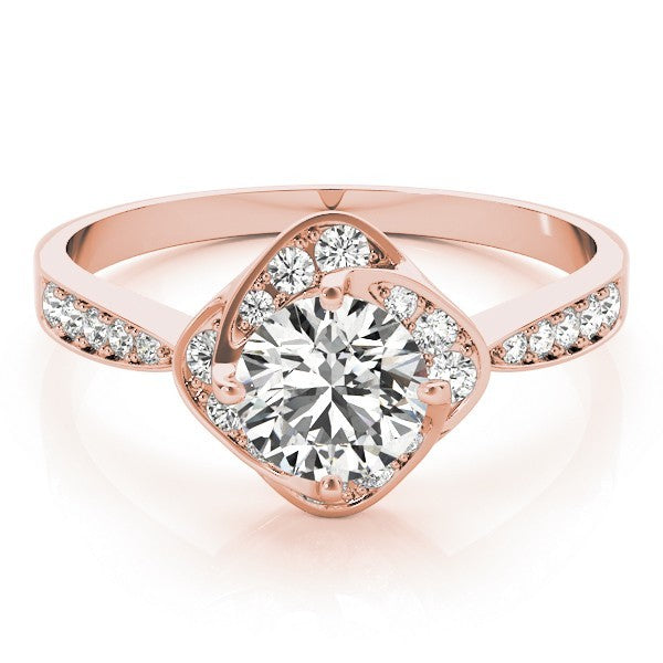 Lab-Grown Diamond Halo Engagement Ring