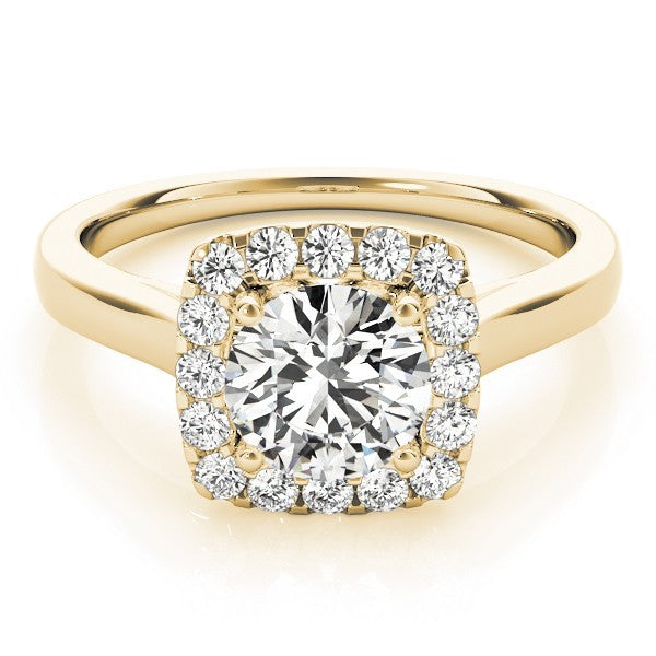 Lab Grown Round Diamond Halo Engagement Ring