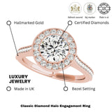 Lab-Grown Diamond Halo Engagement Ring