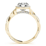 Lab-Grown Diamond 2.00 CT DE/VS Halo Engagement Ring in Platinum