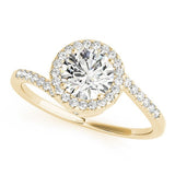 Lab Grown Round Diamond Halo Engagement Ring